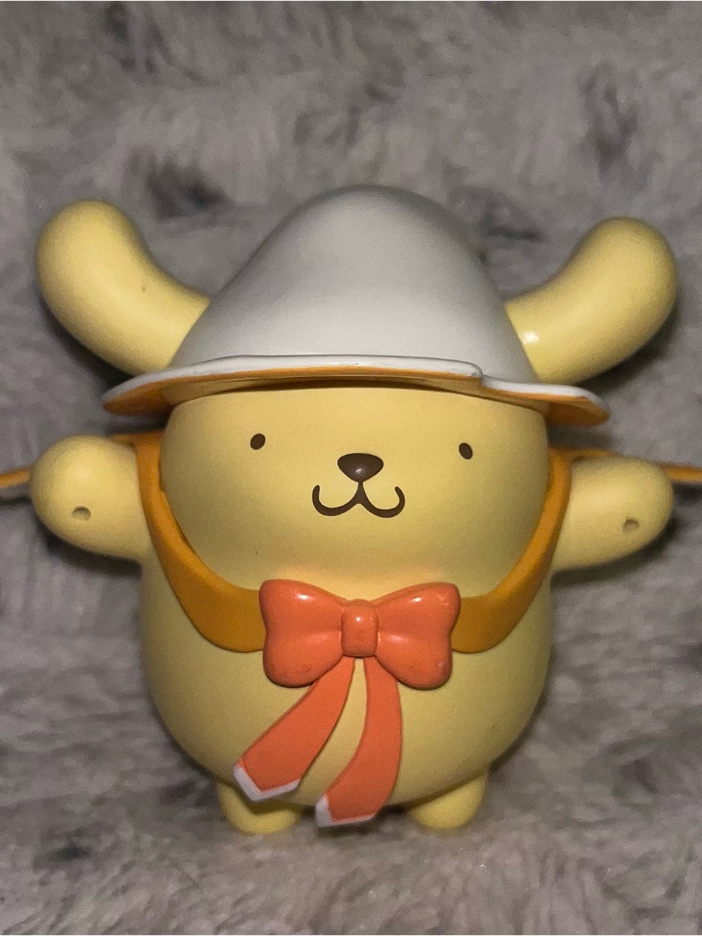 Sanrio Pompompurin Yellow Figure with Orange Bow and White Hat